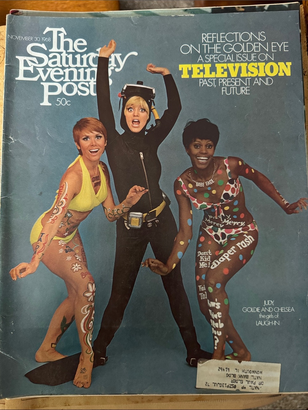 The Saturday Evening Post Vintage Magazine Cover - 11/30/1968